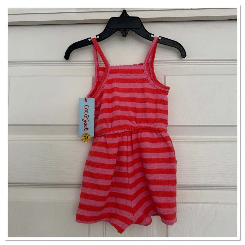 Toddler Girls Striped Sleeveless Striped Romper Cat & Jack